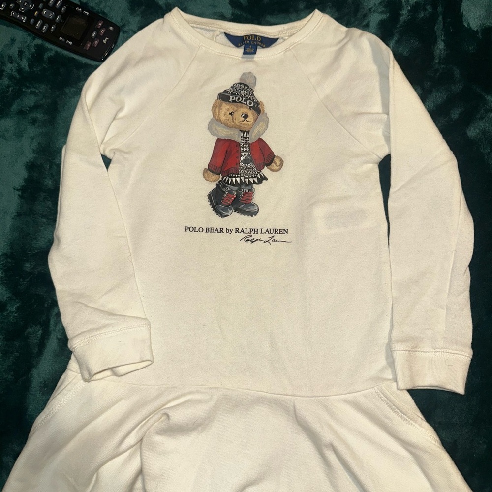 Ralph Lauren White Polo Bear Dress